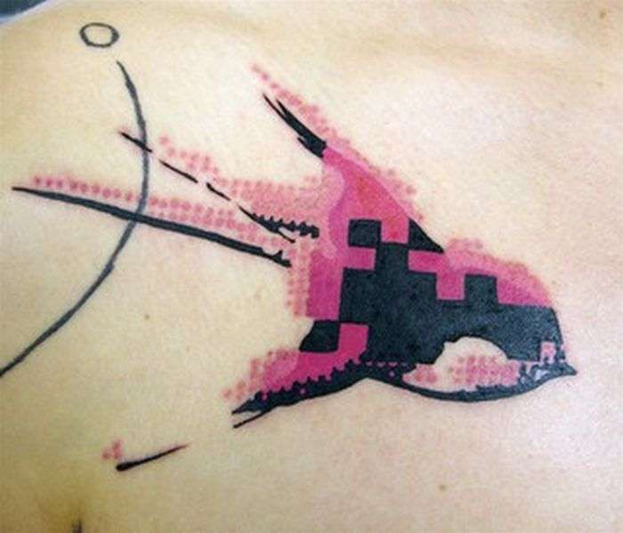 Незвичайні піксельні татуювання (31 фото)